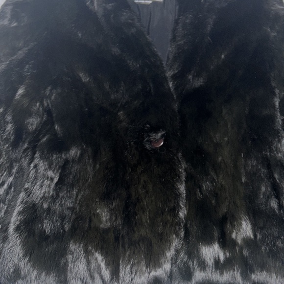 Short real fur coat fully lined with inner side pockets size small (vintage). - Picture 4 of 5